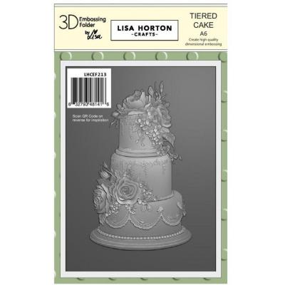 Lisa Horton Crafts 3D Embossing Folder - Tiered Cake